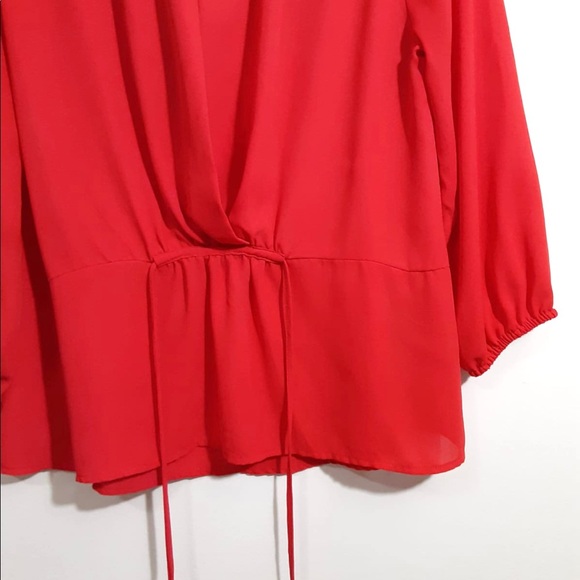 Design Lab Lord & Taylor Small Red Blouse Top - Picture 4 of 8
